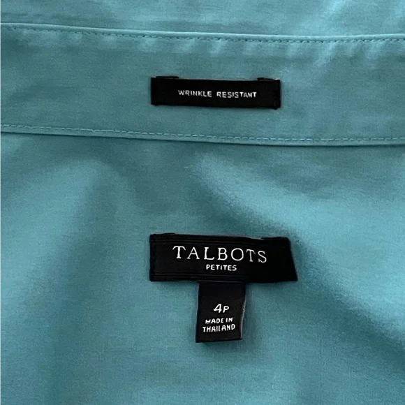 EUC Talbots Turquoise Casual Button Down Shirt - Picture 3 of 5